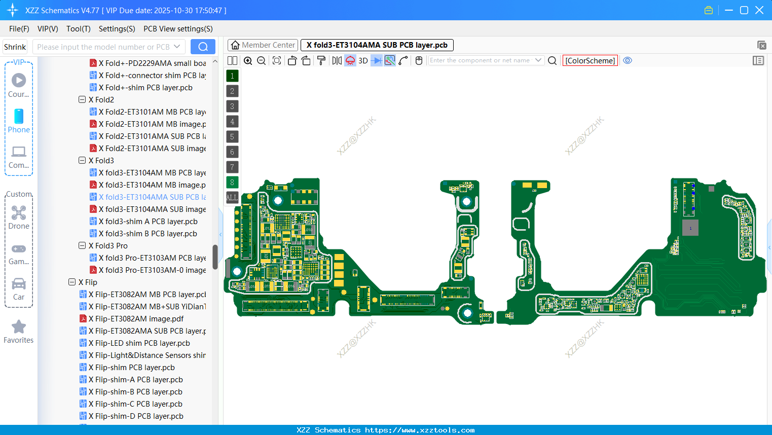 VIVO X Fold3-ET3104AMA SUB PCB Layer